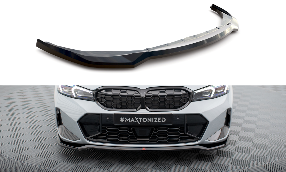 Voorspoiler V.2 BMW M Pakket & M340i G20 / G21 FL Maxton Glans Zwart