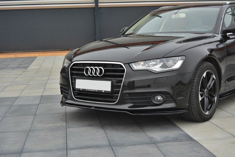 Voorspoiler Audi A6 C7 Glanzend Zwart