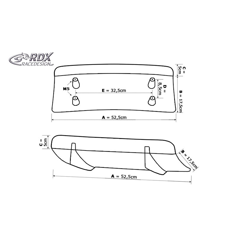 Achterskirt 'Diffusor U-Diff'  Mercedes B-Klasse W245 2005-2011 (PU)