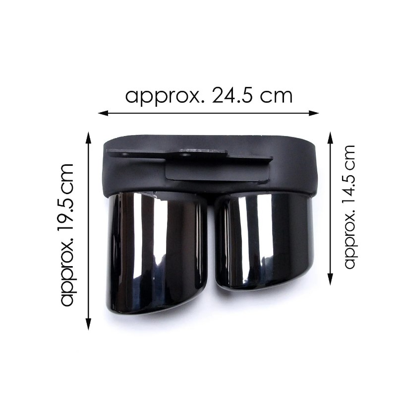 Diffuser Audi A6 C8 S-Line S6 Look Glans Zwart Dummy Sierstukken