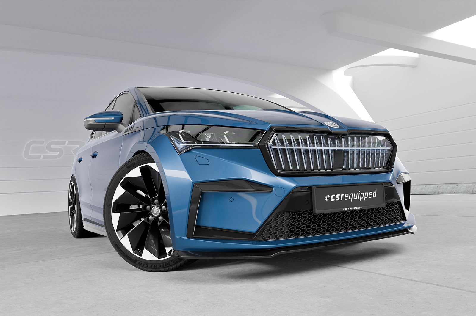 Voorspoiler Skoda Enyaq glans zwart