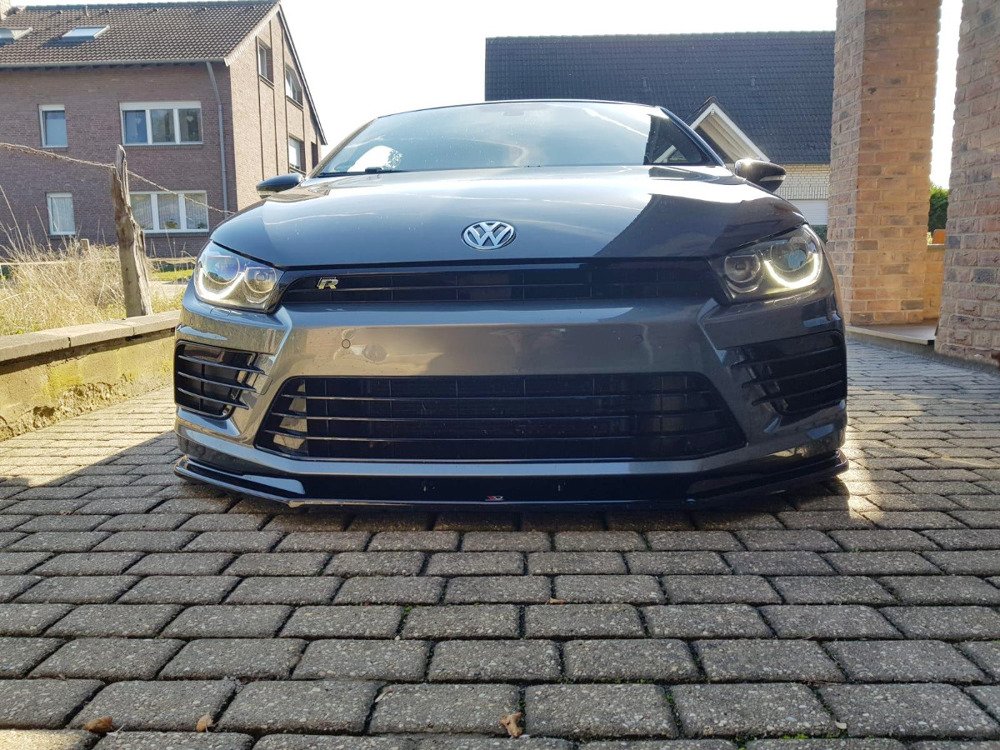 Voorspoiler V.1 Volkswagen Scirocco R FL Glans Zwart