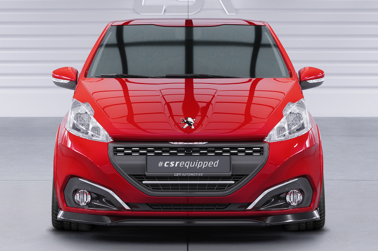 Voorspoiler Peugeot 208 GTi Glans Zwart (10/2014–04/2018 Facelift) CSR