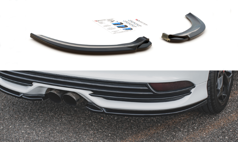 Achterzij Spoilers Ford Focus ST Mk3 FL V.2 Glanzend Zwart