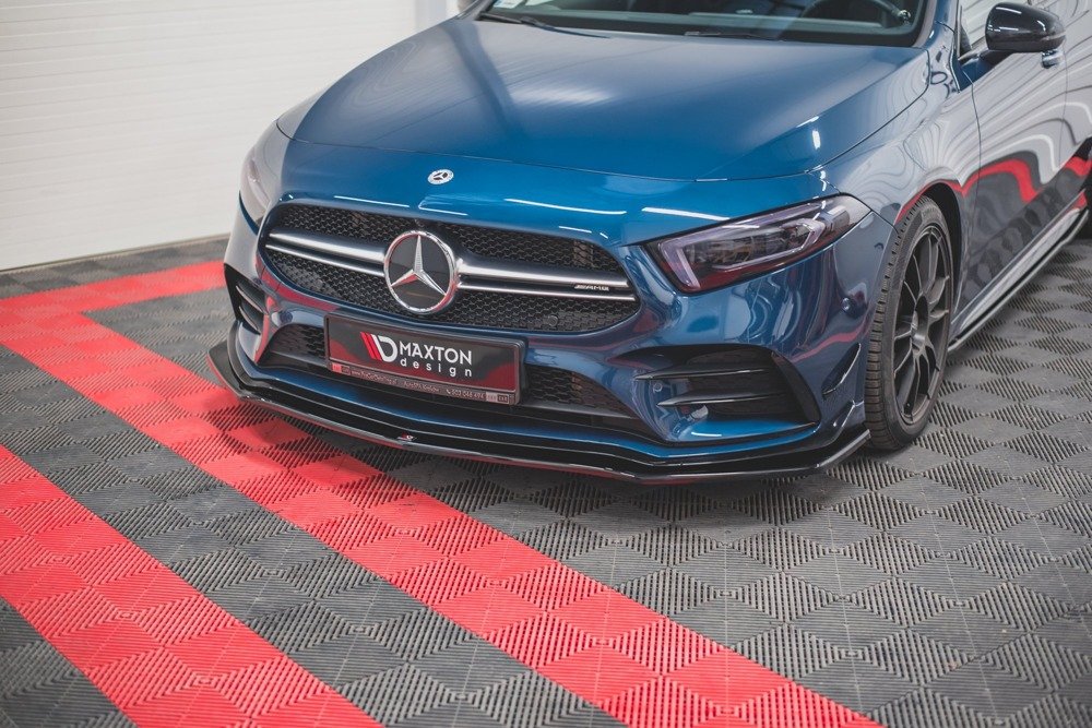 VoorSpoiler Mercedes A Klasse W177 A35 AMG Glans Zwart