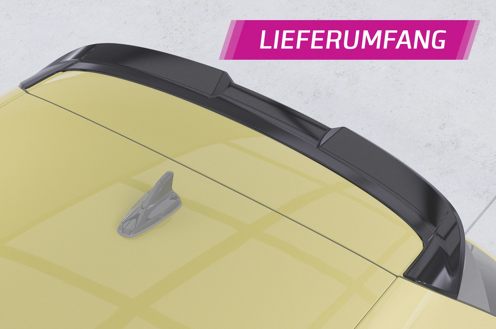 Achterspoiler VW Golf 8 GTI, GTD, GTE, R-Line glans zwart