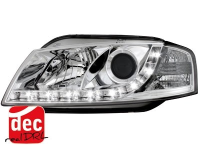 Headlights Audi A3 8P 03-08 Devil Eyes Dlite LED Chrome