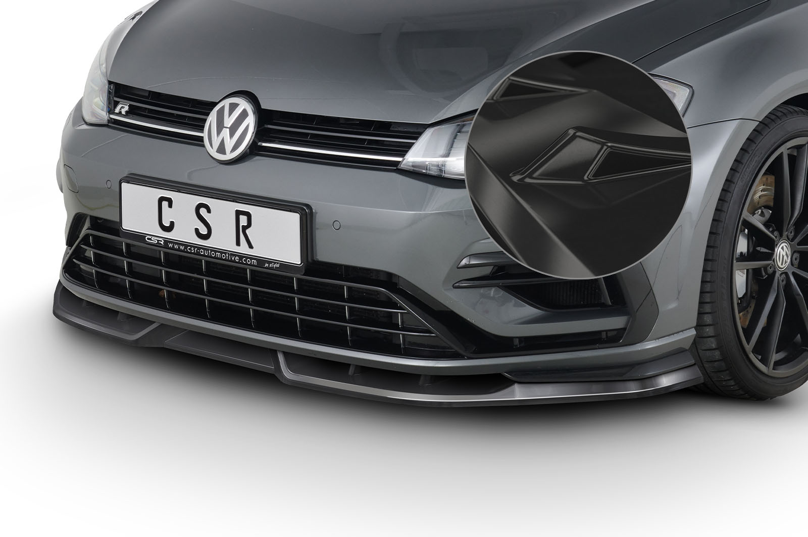 Voorspoiler VW Golf 7 R Glans Zwart – 2017–