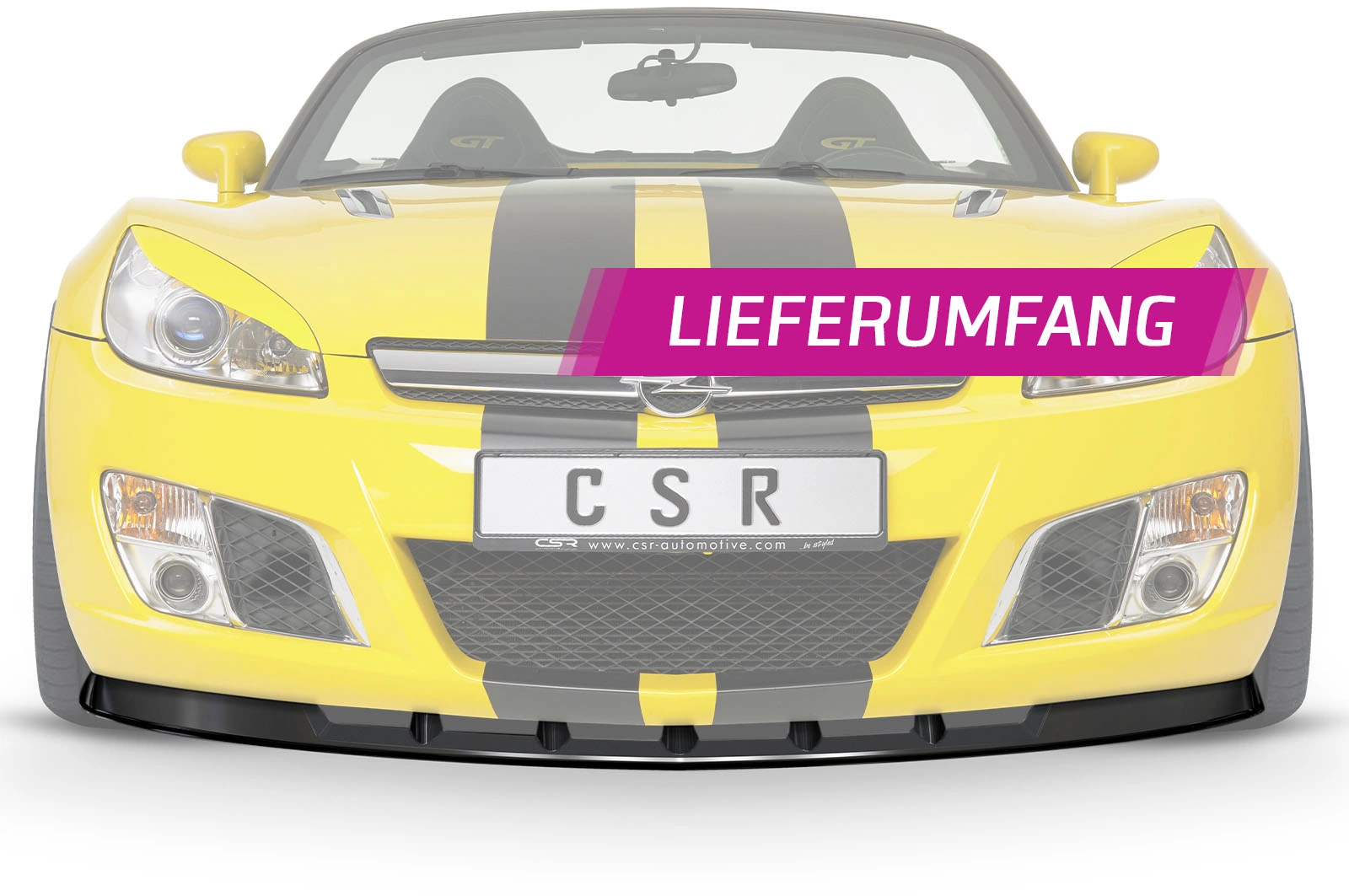 Voorspoiler Opel GT Roadster Glans Zwart – 2007–2009