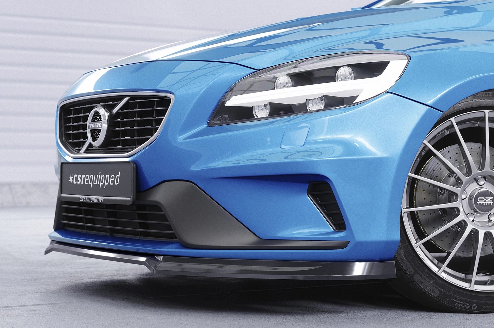 Voorspoiler Volvo V40 R-Design 2012-2019 Glans Zwart – CSR