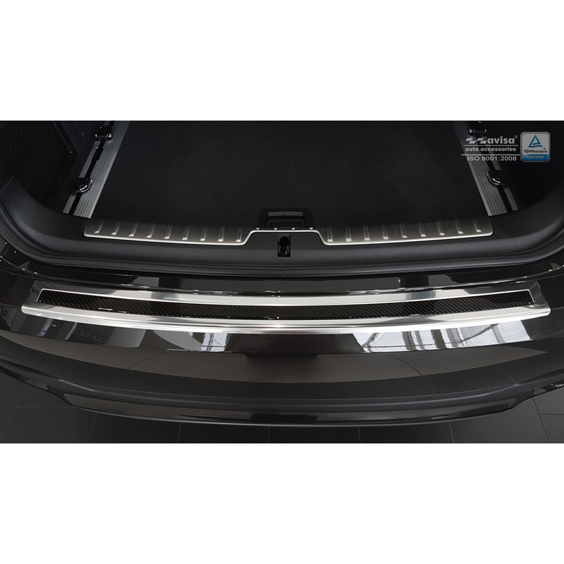 RVS Achterbumperprotector 'Deluxe' BMW X6 F16 2014- Chroom/Zwart