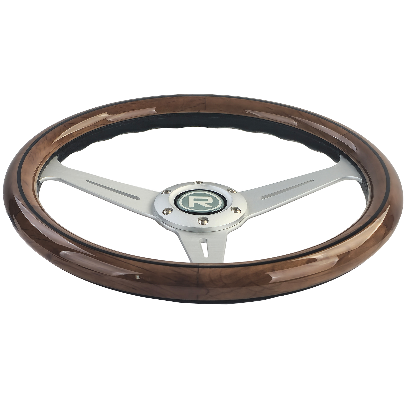 OMP Vintage stuur Hout/Chroom