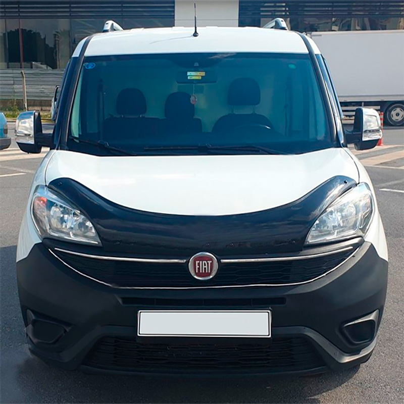 Motorkapbeschermer (steenslagcover)  Fiat Doblo 2e Gen. Facelift 2015-2020 - Glanzend zwart
