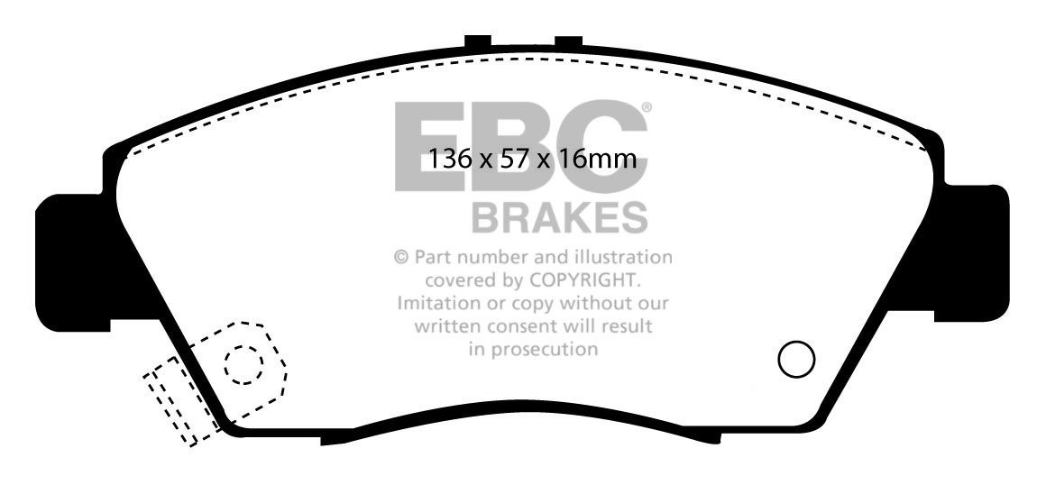 EBC Brakes HONDA Civic 1.6 (ES5) 2001-2006 Remblokken voorzijde