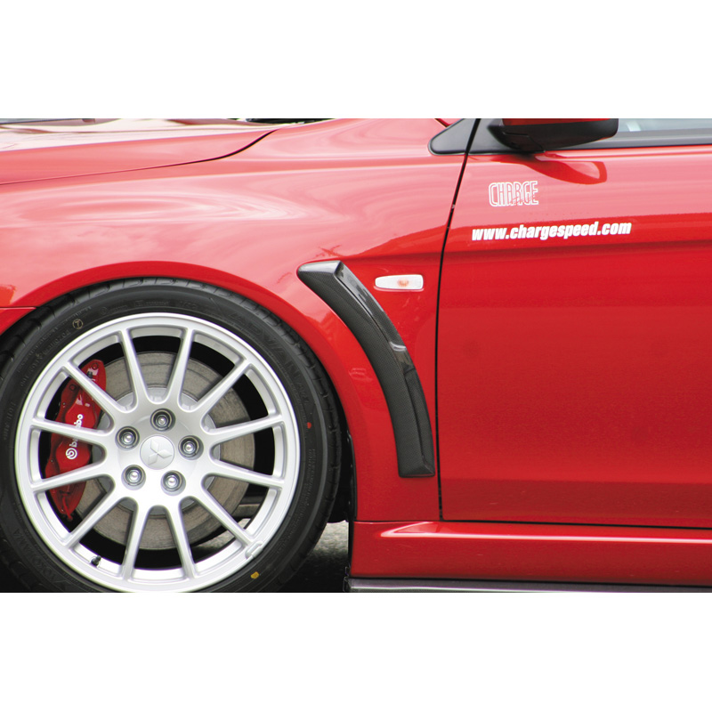 Chargespeed Spatbordluchtinlaten  Mitsubishi Lancer Evo X CZ4A (FRP)