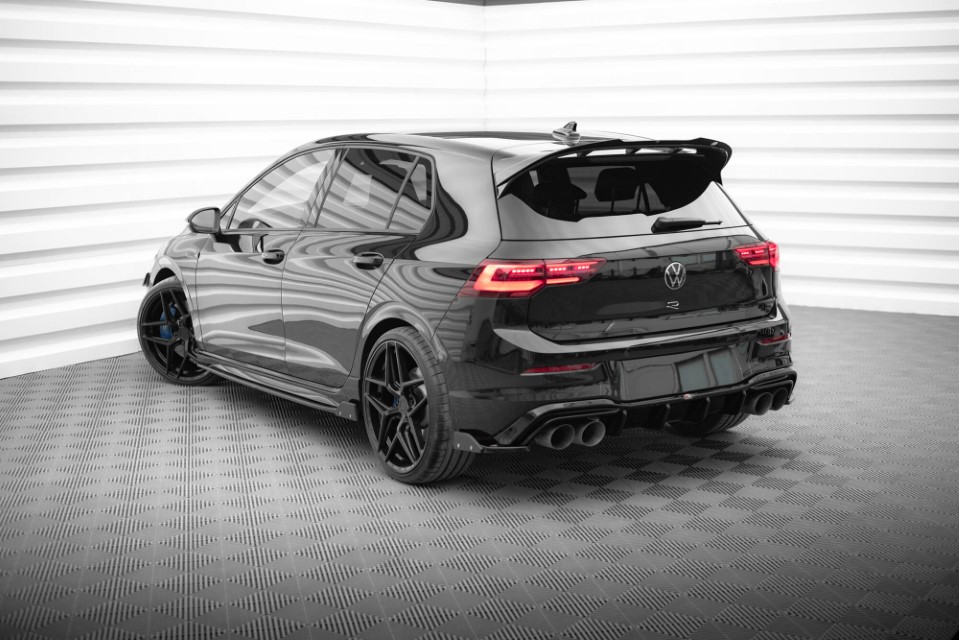 Zijdiffuser met Canards V.6 Volkswagen Golf 8 R Maxton Glans Zwart