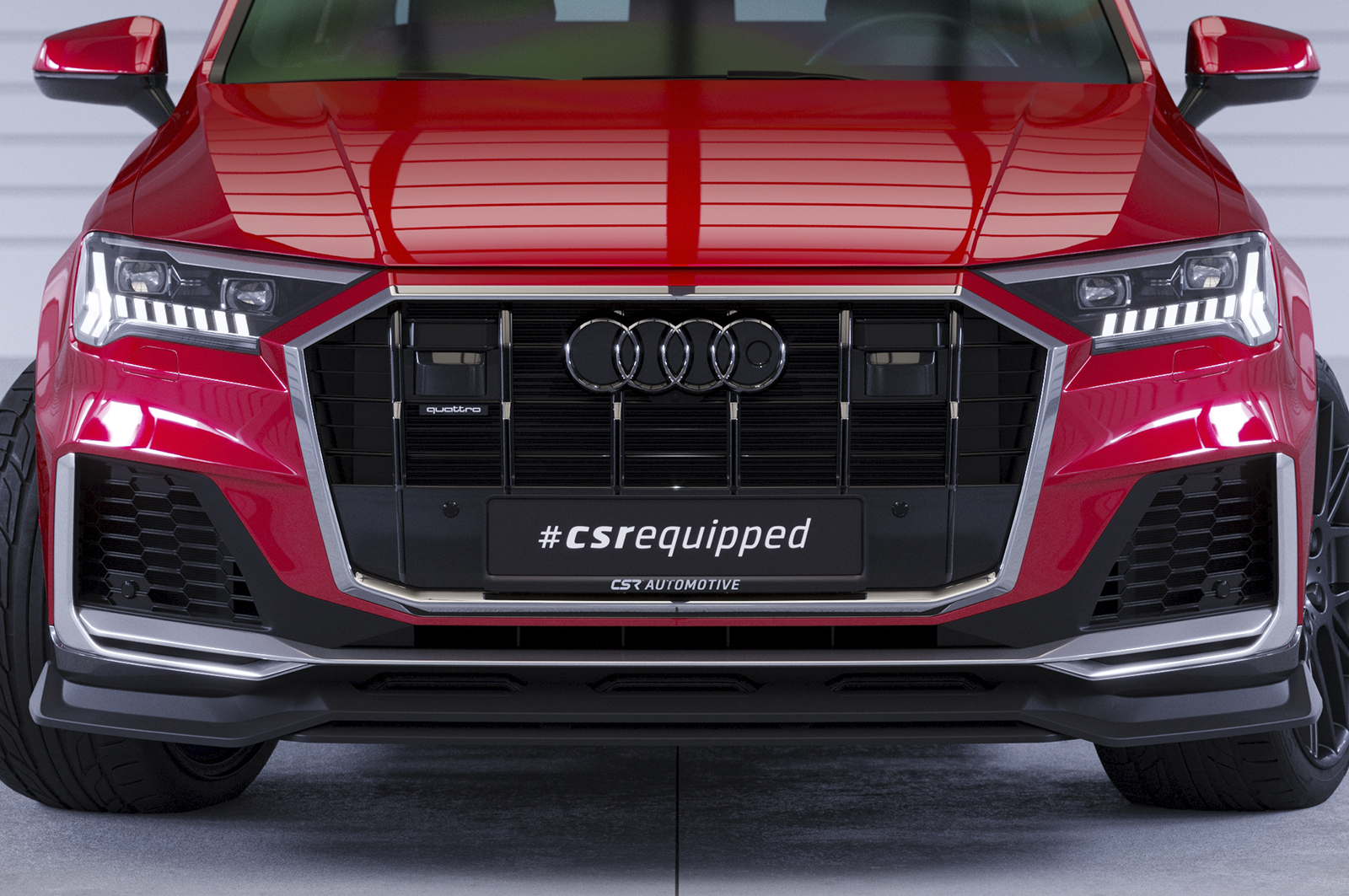 Voorspoiler Audi Q7 S-Line SQ7 CSR Glans Zwart