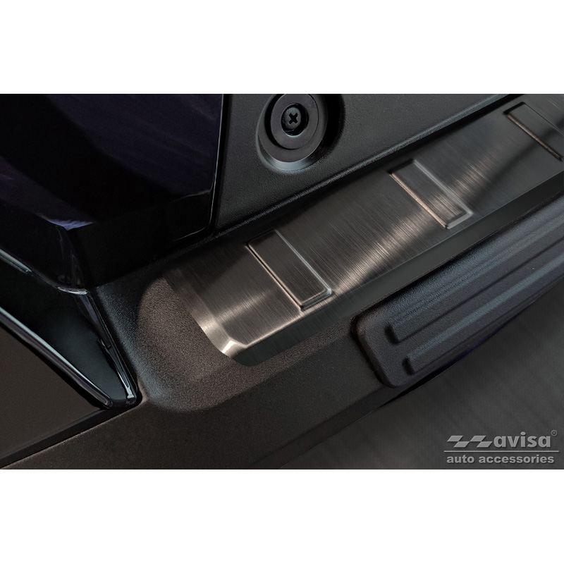 Zwart RVS Achterbumperprotector  Toyota Corolla Cross 2022- 'Ribs'