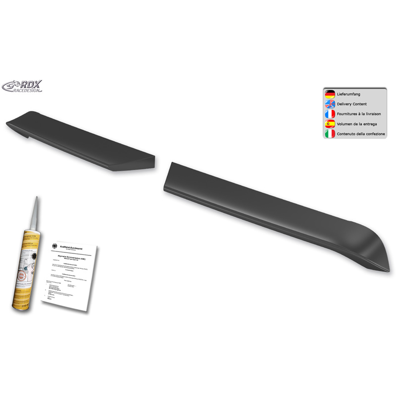 RDX Racedesign Dakspoiler  Renault Master IV / Nissan Interstar 2024- (H2) (met 2 achterdeuren) (PU)