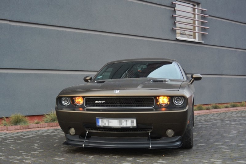 Voorspoiler Dodge Challenger MK3. Phase-I SRT8 Coupe V.1 Glanzend Zwart