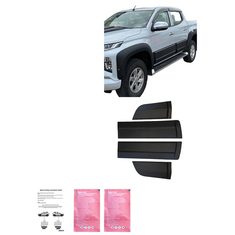 Deurpanelen  Mitsubishi L200 Triton 5/6 2015- - Matzwart