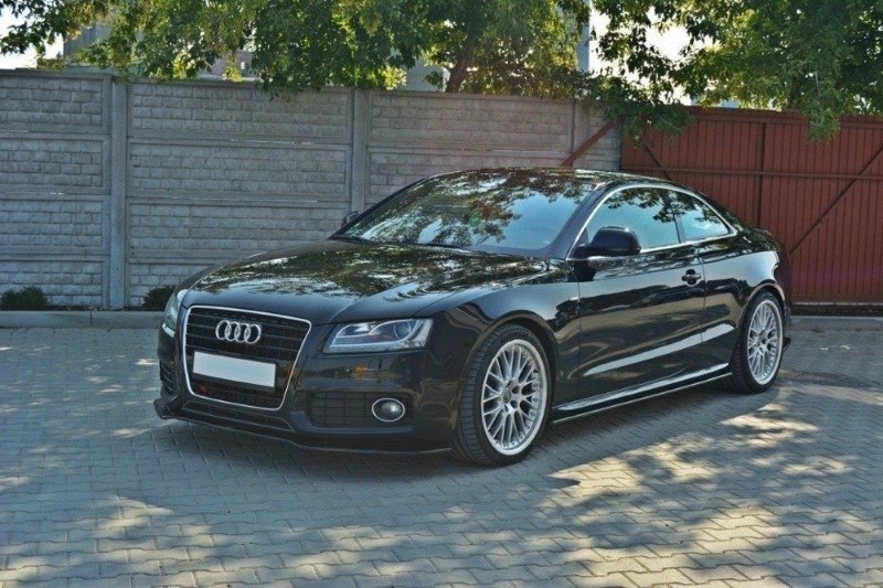 Voorspoiler Audi S5 / AS-Line 8T Glanzend Zwart