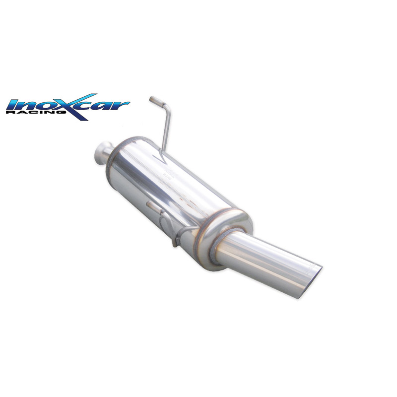 100% RVS Sportuitlaat  Peugeot 206CC 2.0 16v 136pk 2001-2004 1x90mm Rally