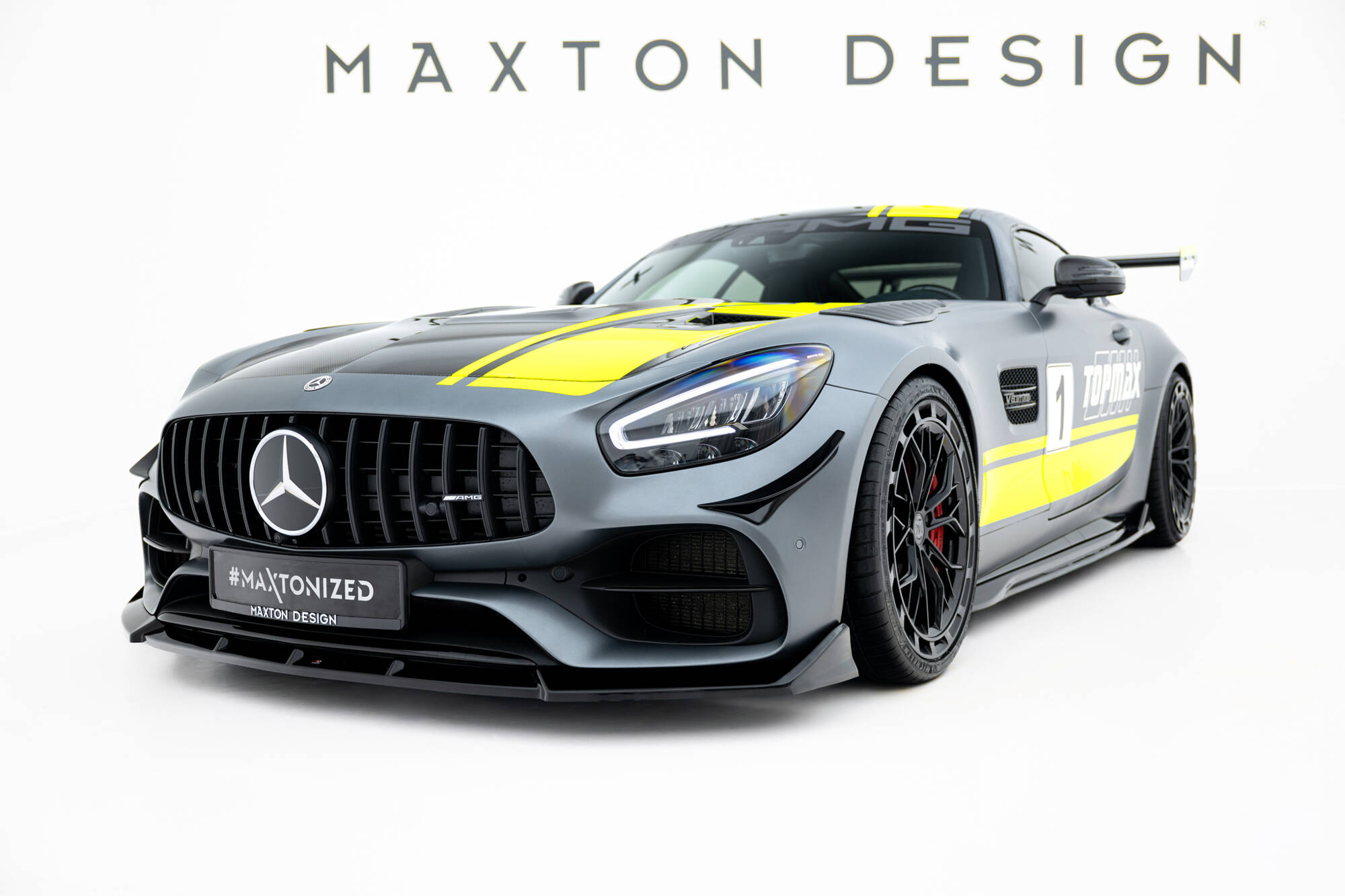 Bodykit Mercedes-AMG GT C C190 Facelift Maxton Glanzend zwart