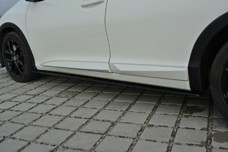 Zijskirts Diffusers Honda Civic Mk9 Facelift Glanzend Zwart