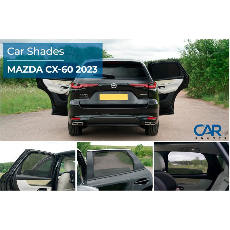 Set Car Shades (achterportieren)  Mazda CX-60 (KH) 2022- (2-delig)