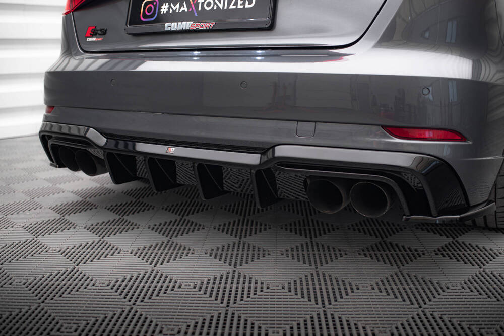 Bodykit Audi S3 Sportback 8V Facelift Maxton Glanzend zwart