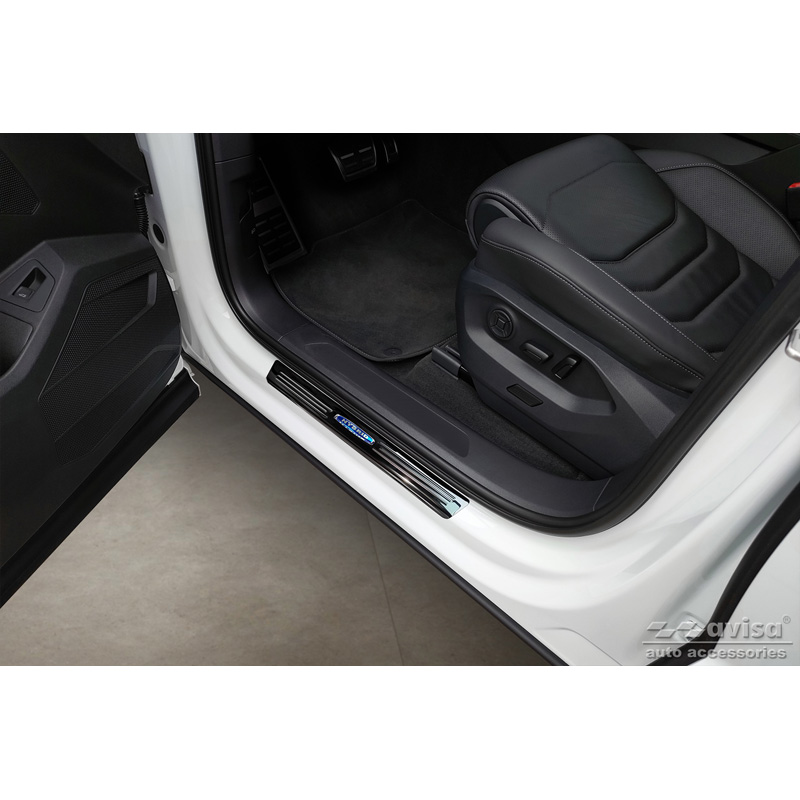 Zwart RVS Instaplijsten  Volkswagen Touareg III 2018- 'Hybrid' - 4-delig