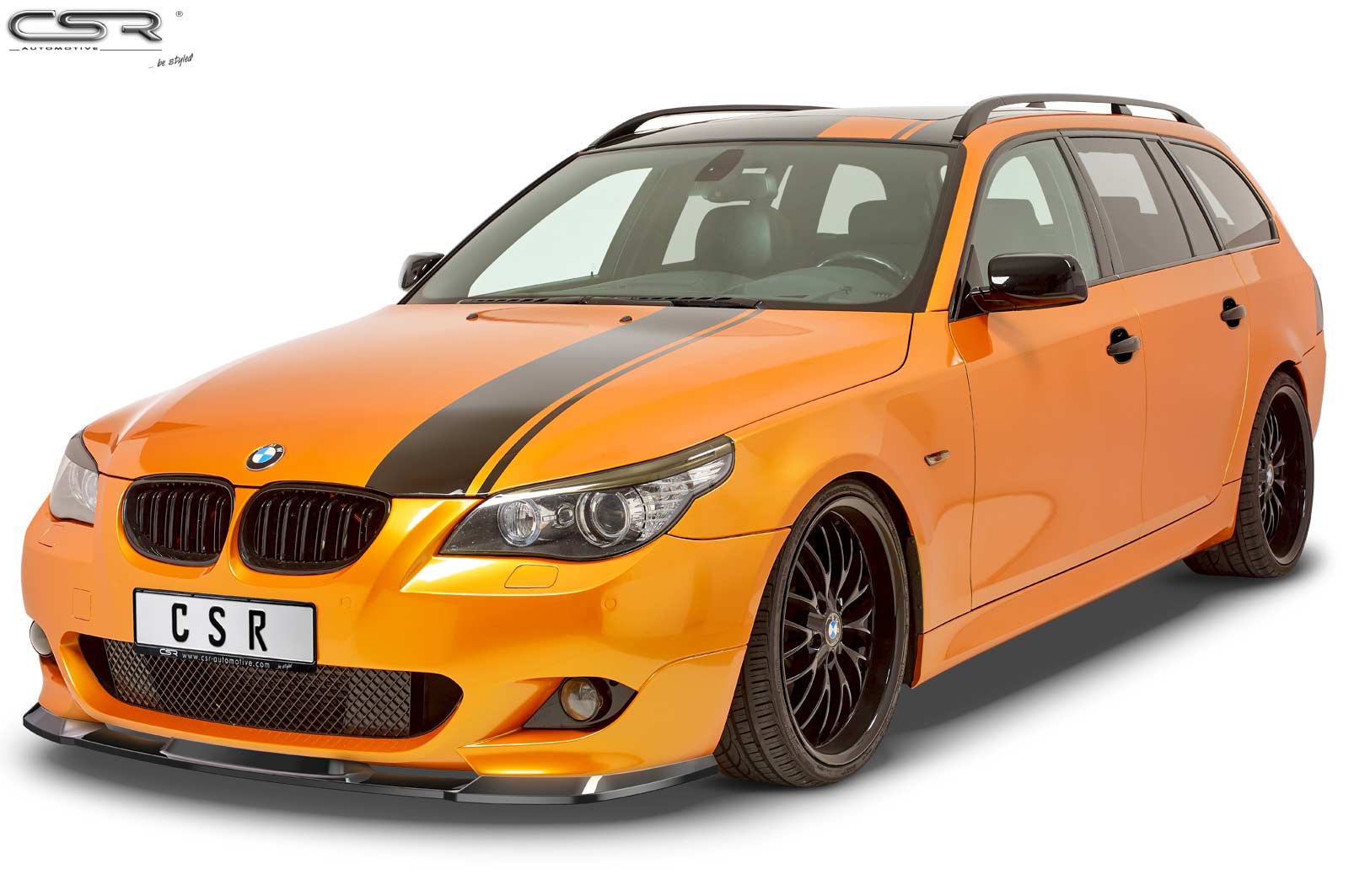 Voorspoiler BMW 5er E60/E61 M-Paket CSR glans zwart – 06/2003–05/2010