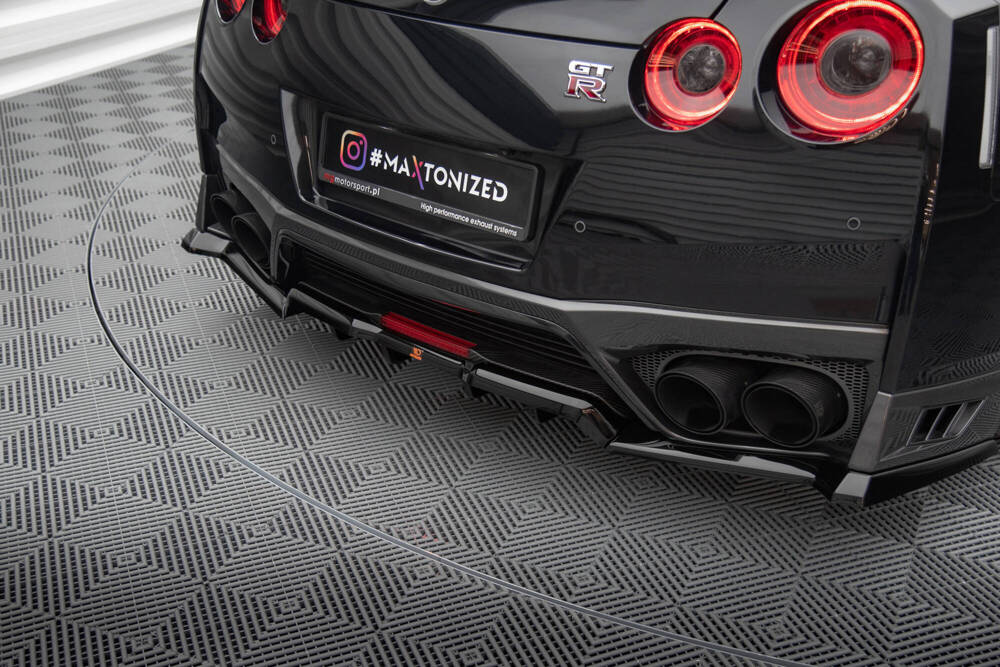Diffuser Nissan GTR R35 17-22 Maxton Glans Zwart