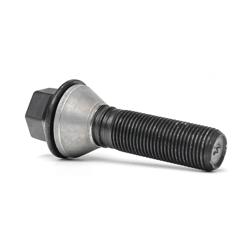 H&R Wheel bolt Taper-Head with movable cone M14x1.25 - Length 43mm - Black