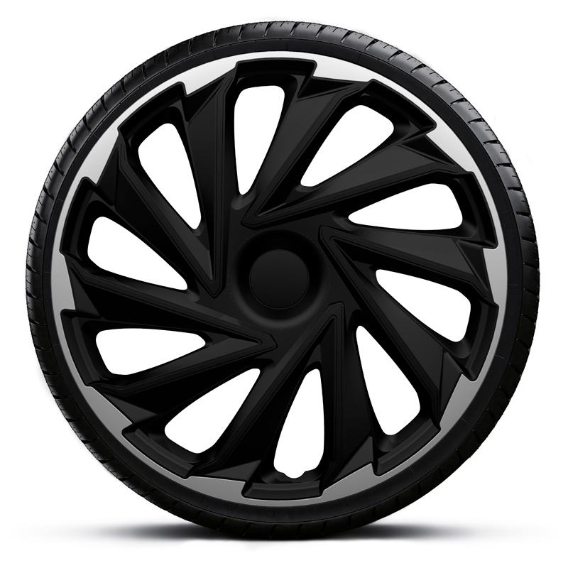 4-Delige Wieldoppenset Misano 15-inch zilver/zwart