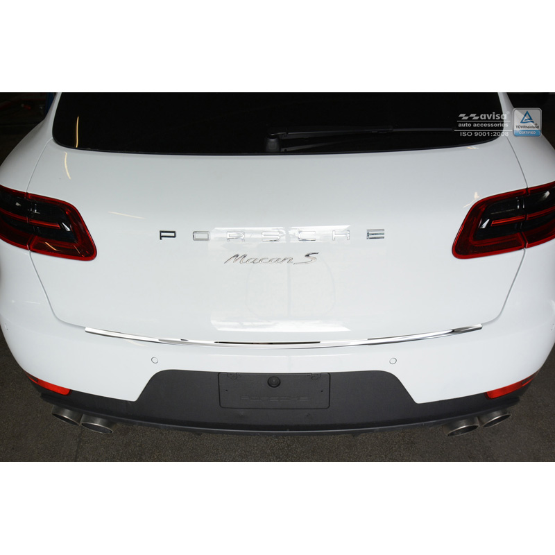 RVS Achterbumperprotector 'Deluxe' Porsche Macan 2014- Chroom/Ro
