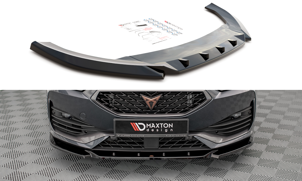 Voorspoiler V.3 Seat Leon Cupra Maxton Glans Zwart