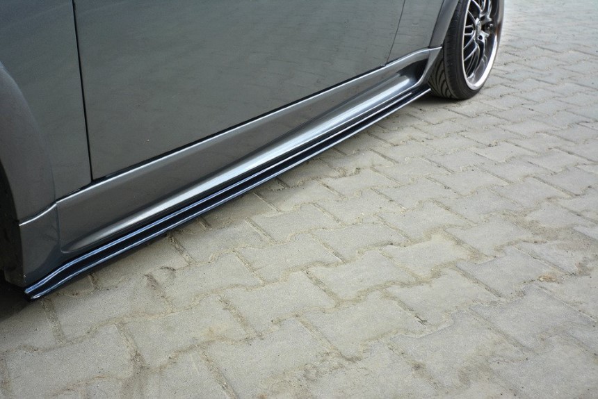 Zijskirts Mini Cooper R53 Maxton Design glans zwart