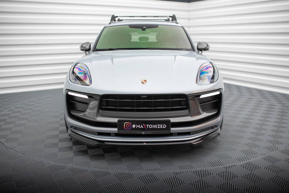 Voorspoiler Porsche Macan Mk1 Facelift 2 Maxton Glans Zwart