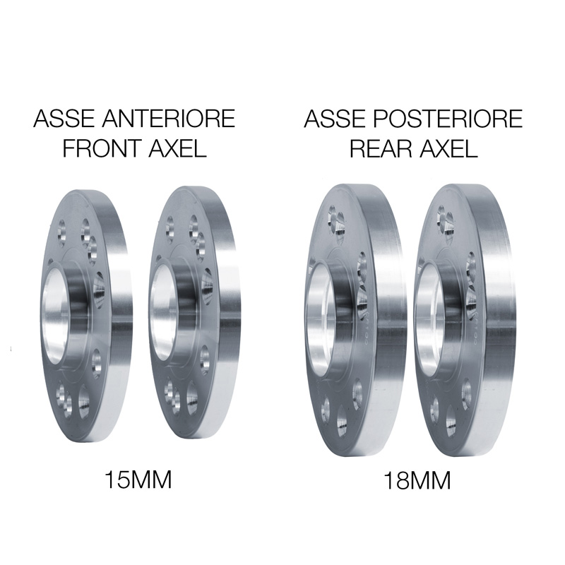 Simoni Racing Aluminium Spoorverbreder Set - 2x15mm(VA) - 2x18mm(AA) (Naaf 66,6mm) inclusief wielbouten -  BMW diversen