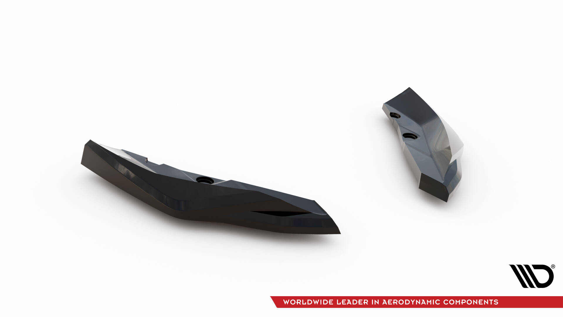 Achterzij spoilers V.5 BMW M135i / 1 M-Pack F70 Maxton Glanzend zwart