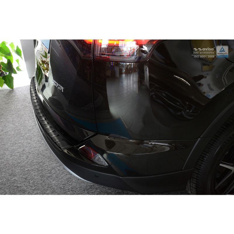 Zwart RVS Achterbumperprotector  Toyota RAV4 2016- 'Ribs'