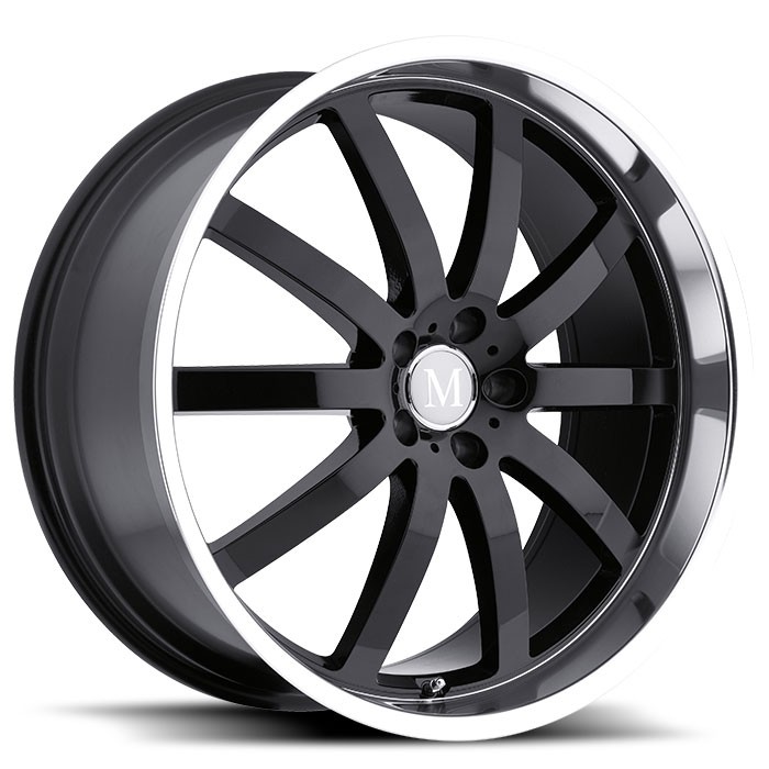 Velgen Mandrus Wilhelm 19x8,5 5x112 ET43 Glanzend Zwart + Machin