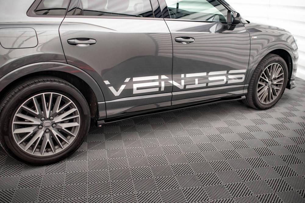 Zijskirts Audi Q3 S-Line F3 Maxton Glans Zwart