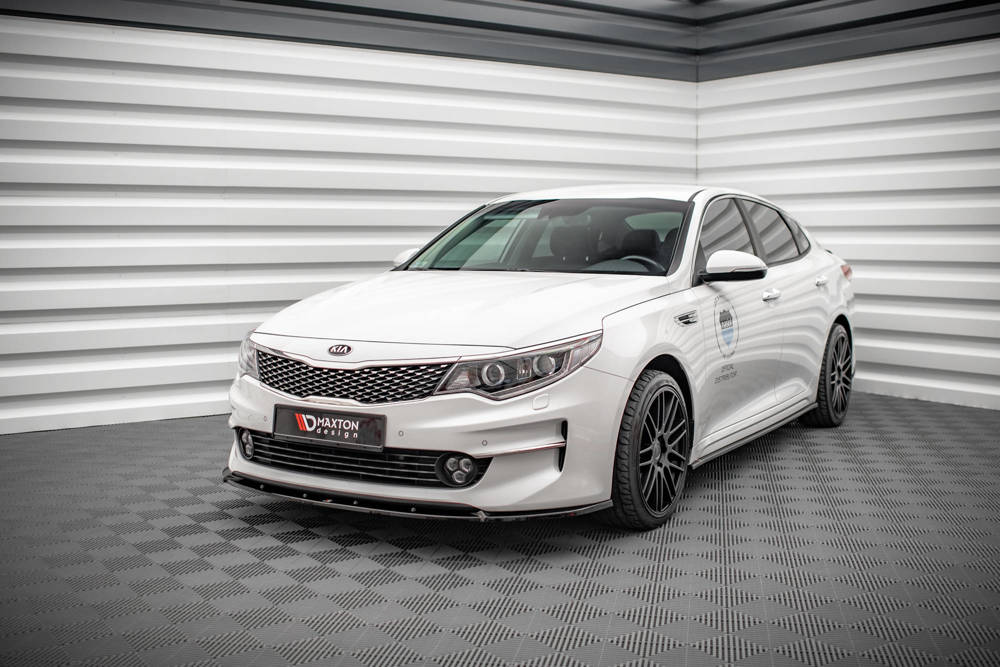 Voorspoiler V.1 Kia Optima Mk4 Maxton glans zwart