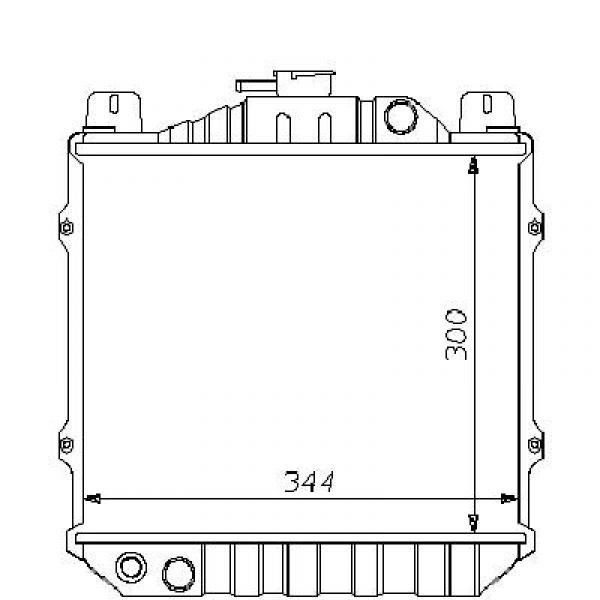 Radiator ALTO II 85-95 300x345x34 3 CYL.796cc