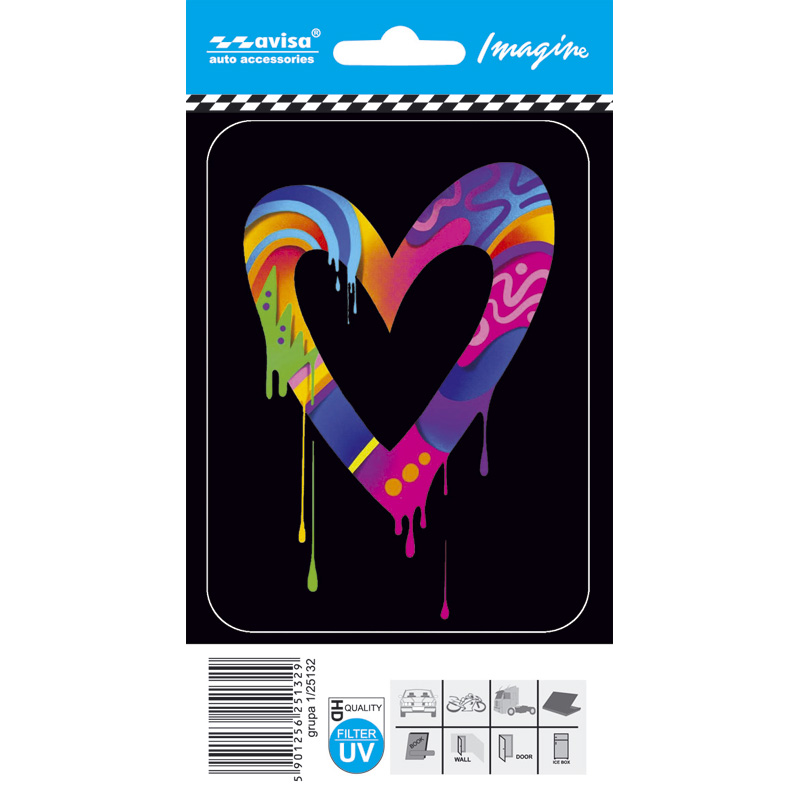 Auto Tattoo Sticker Heart - 8,7x11,6cm