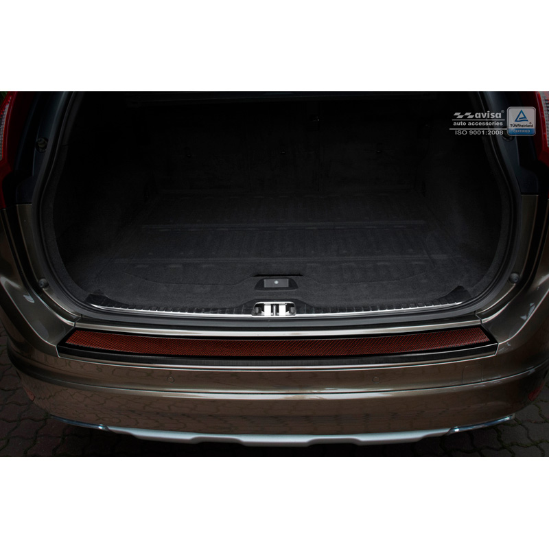 RVS Achterbumperprotector 'Deluxe' Volvo XC60 2013-2016 Zwart/Ro