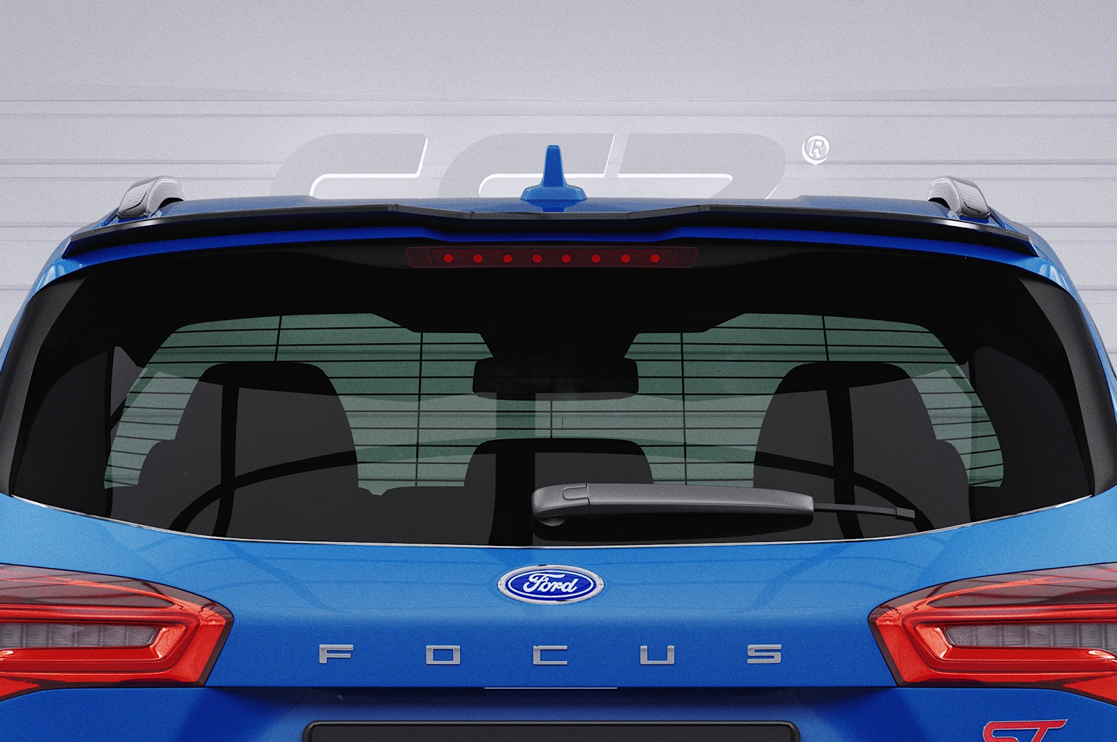 Achterspoiler Ford Focus MK4 Turnier glans zwart 2018–
